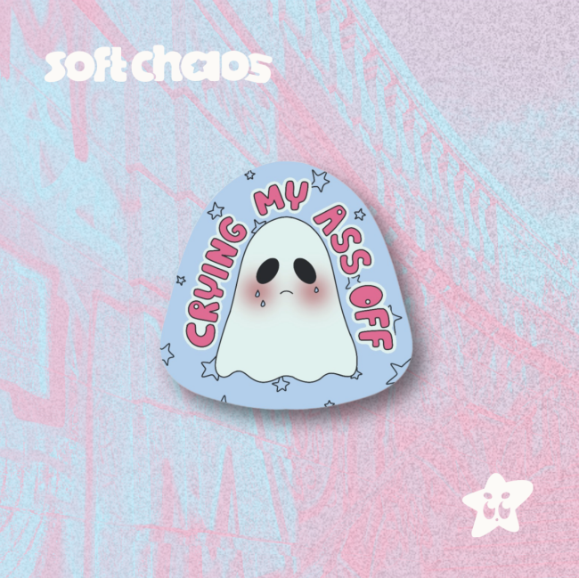 crying my ass off sticker