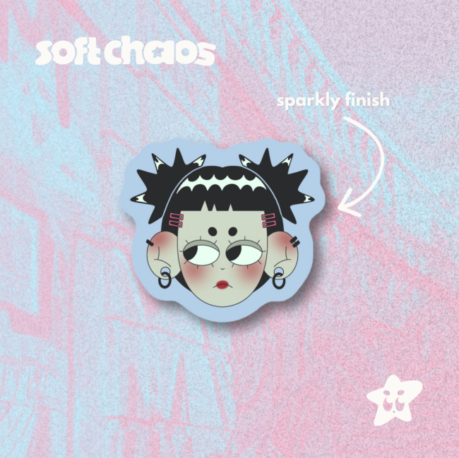 moody girl sticker